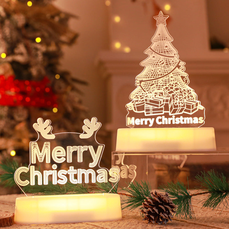Christmas and New Years Themed LED Acrylic Light Up Table Decorations-Theone Apparel