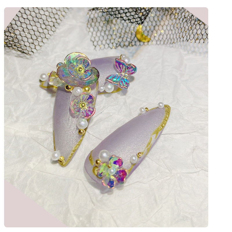 Women's 3D Nail Art Decorations in Iridescent Color Options-Theone Apparel