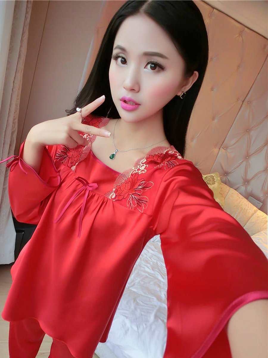 Pure Satin Cami Set Long Pants - Theone Apparel