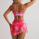 Women’s Tie-Dye Three Piece Swimsuit Set