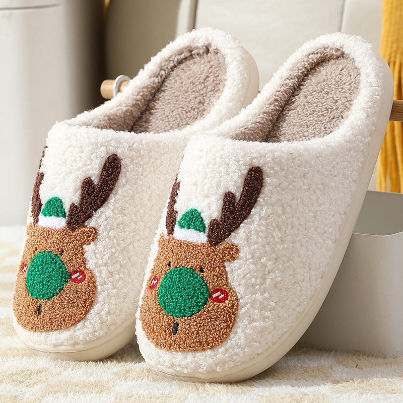 Soft and Warm Fleece Lined Christmas Themed Slip on Slippers