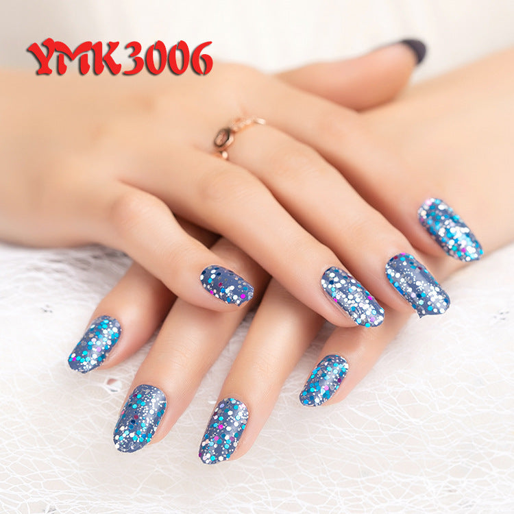 Women's Glittery Galaxy Nail Wraps for Fake Nails