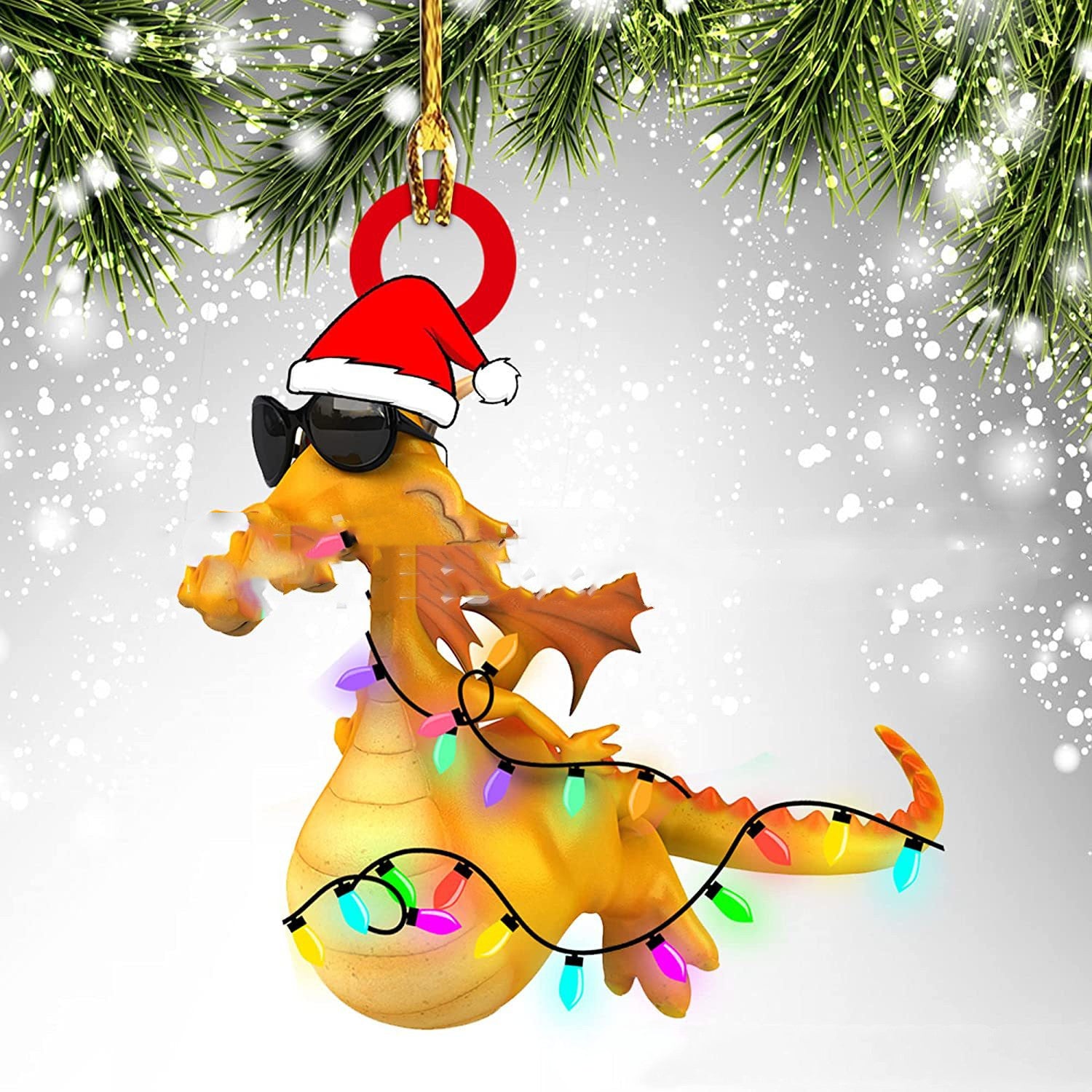 Unique Dragon Themed Hanging Christmas Decorations in Various Designs