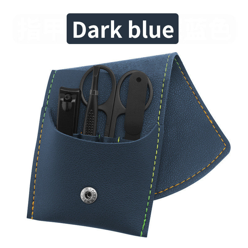 16 Piece Nail Grooming Kit with Portable Foldable Case-Dark Blue-Theone Apparel