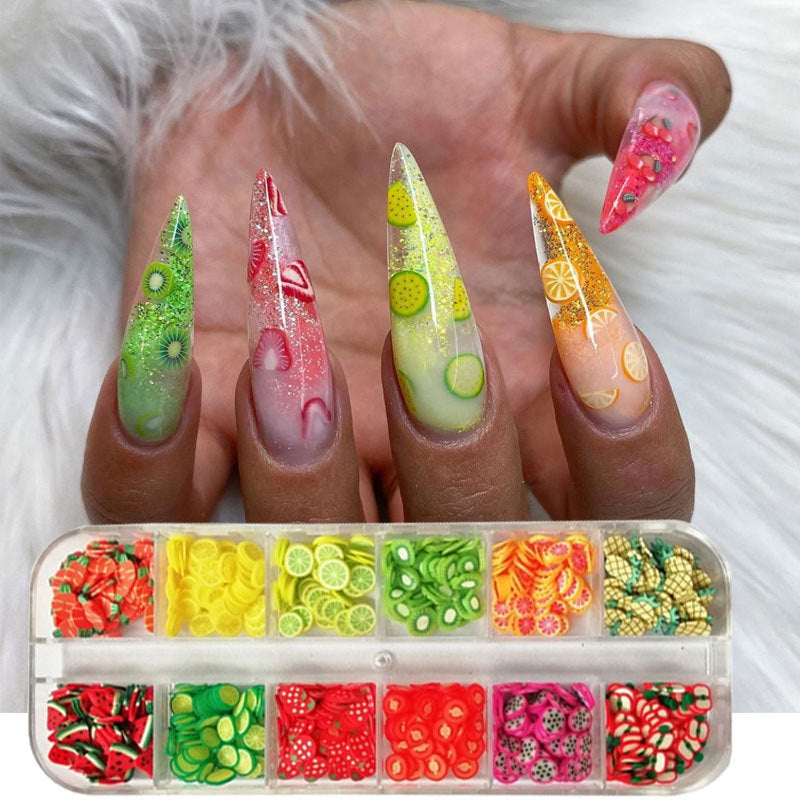 Dames siermanicure stickers in levendige neon