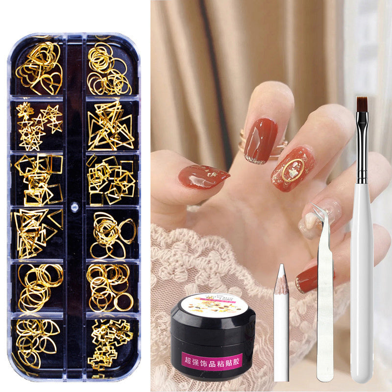 Rhinestone and Metal Nail Adornments for DIY Manicures