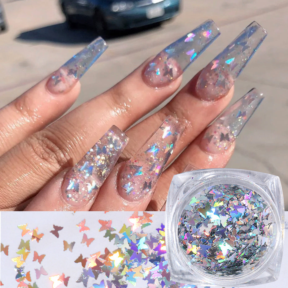 Butterfly Sticker Square BOLT FALSE NAILS SET