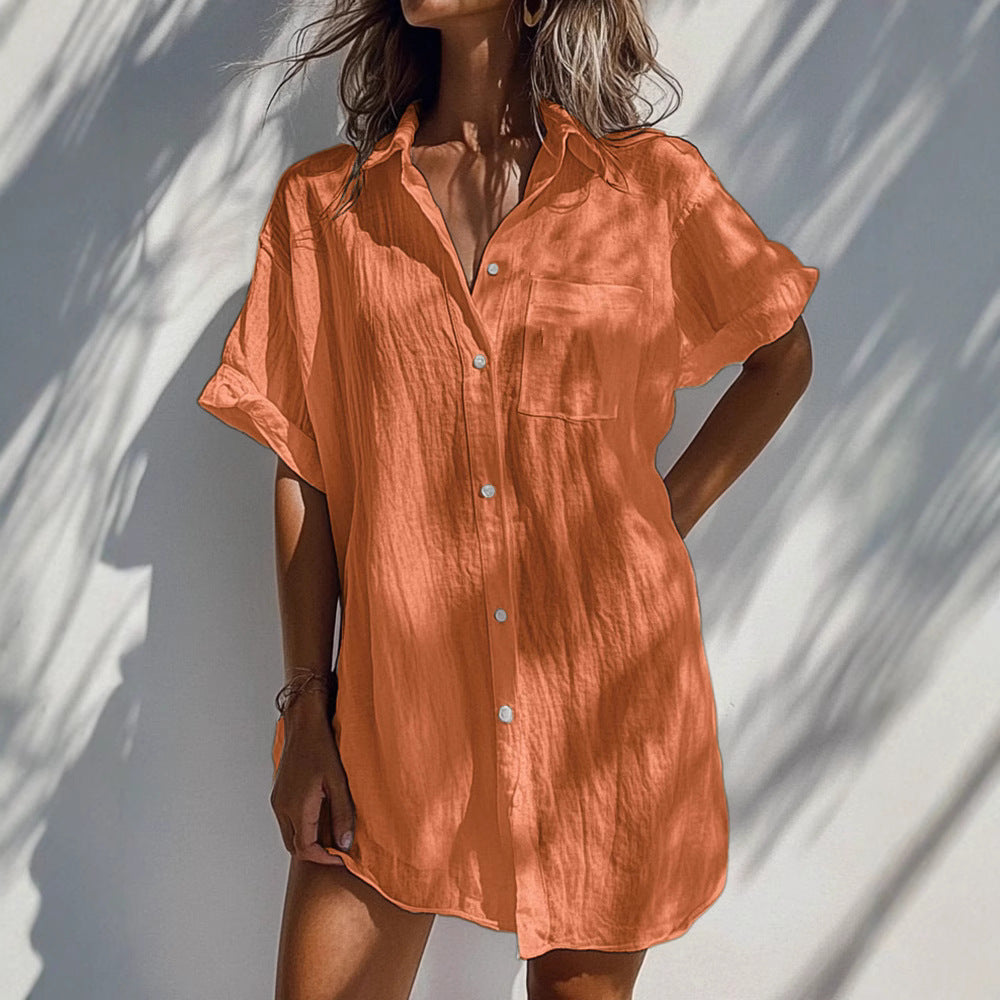 Long Cardigan Multi-color Women's Top Shirt