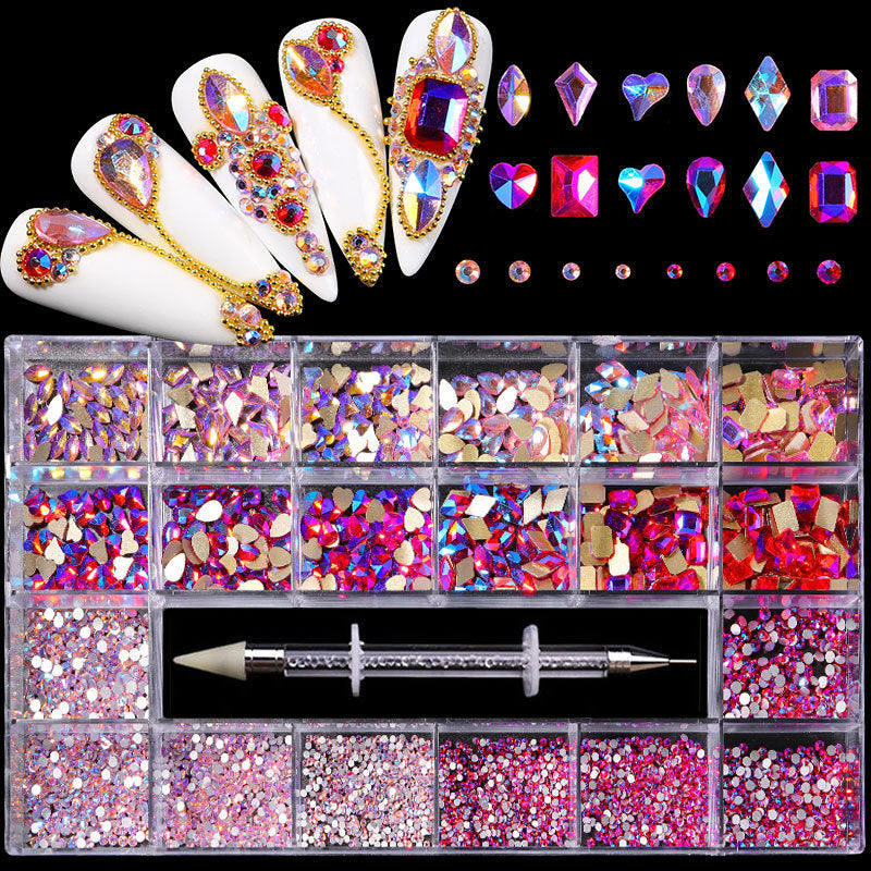 Set van 21 dozen nail art en 3D -ontwerpen