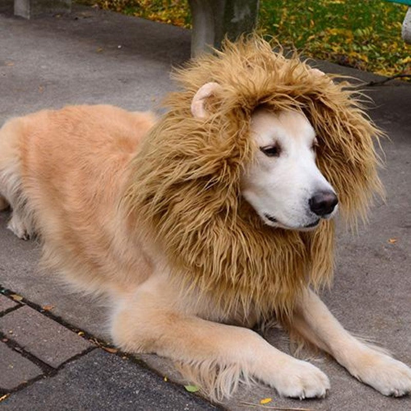 Lion Mane Pet Costume Wig For Cats And Dogs
