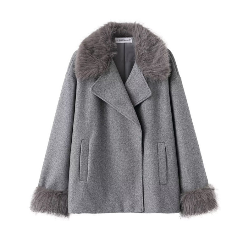 Women's Mid-length Hooded And Belted Wool Cape Coat