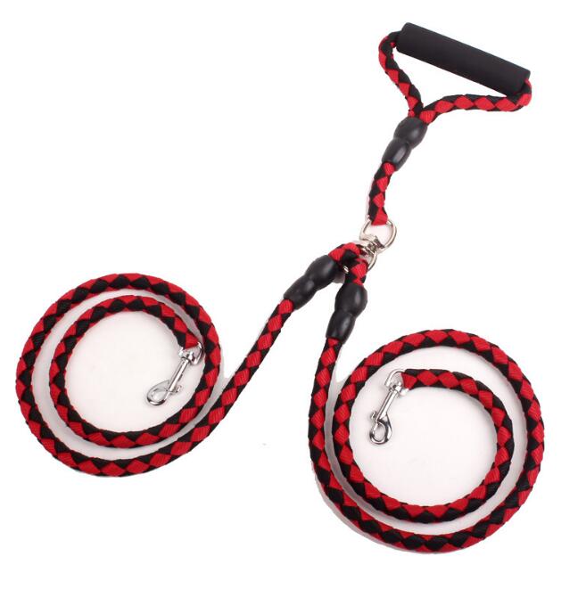 Double Ended Dog Leash Rope For Walking Two Pets