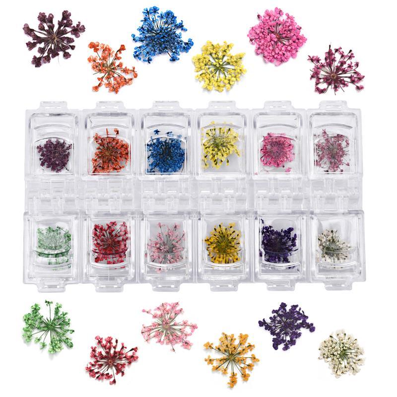 3D Floral and Botanical Nail Accessories with Natural Feel-12 Colors-Theone Apparel