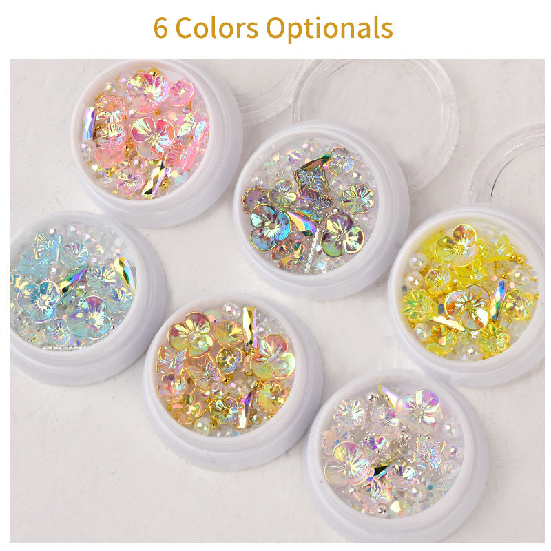 Women's 3D Nail Art Decorations in Iridescent Color Options