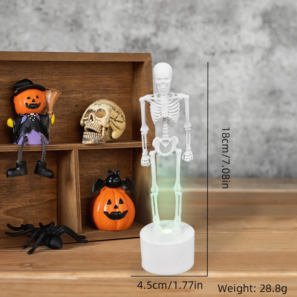 Skeleton Themed False Flame Candle Halloween Decoration