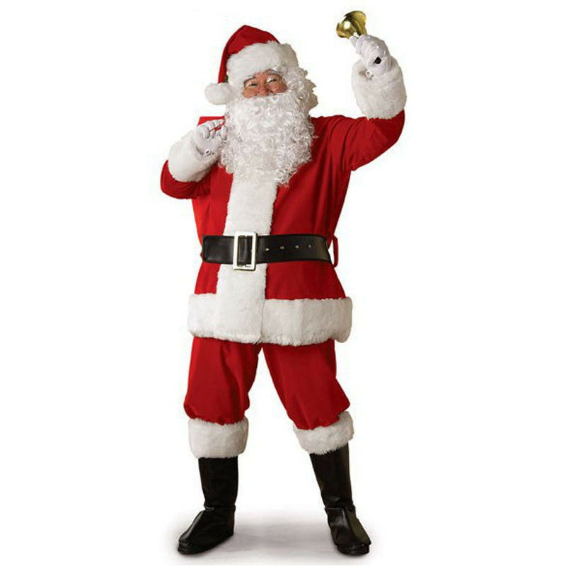 Plus Size Santa Claus Full Body Adult Costume with Accessories