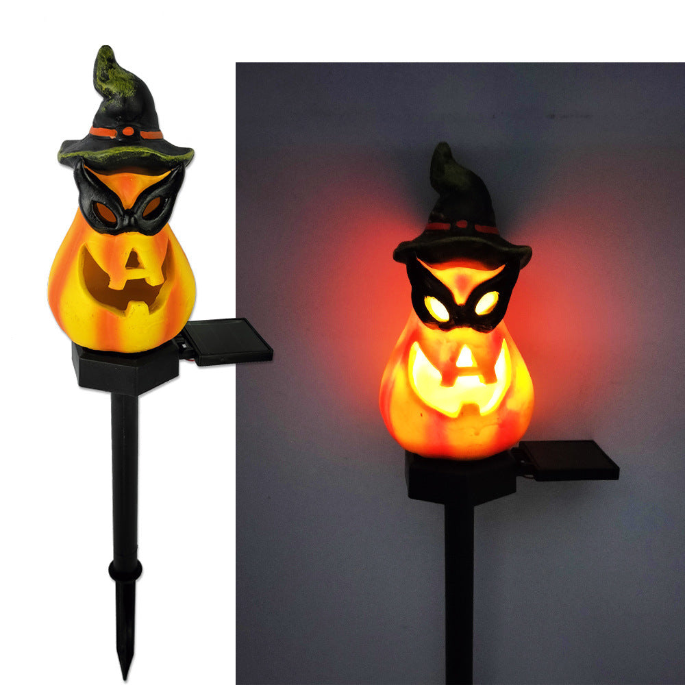 Pumpkin and Witch Hat Halloween Decoration Yard Posts