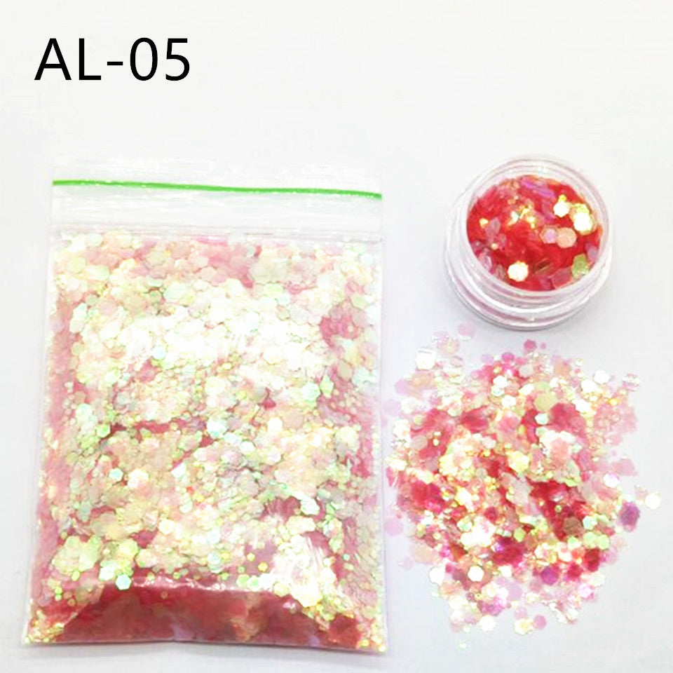 Glittery Sequin Nail Powder for Nail Art and Decoration