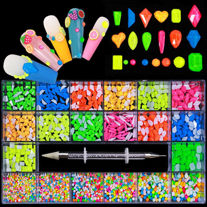 Set of 21 Boxes of Nail Art and 3D Designs