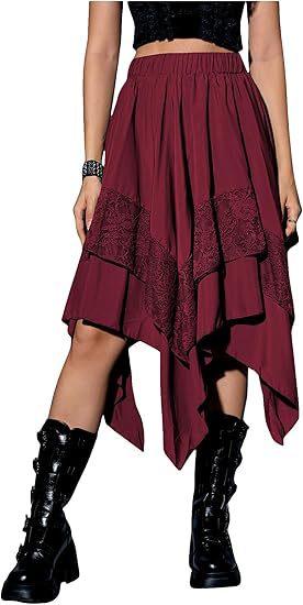 Renaissance-style Pleated Half-skirt With Asymmetrical Pointed Hem Ethereal And Fairy-like