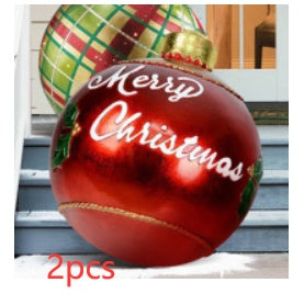 60 Centimeter Hanging Oversized PVC Christmas Ornaments for Exterior Decor