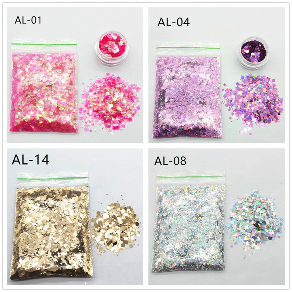 Glittery Sequin Nail Powder for Nail Art and Decoration