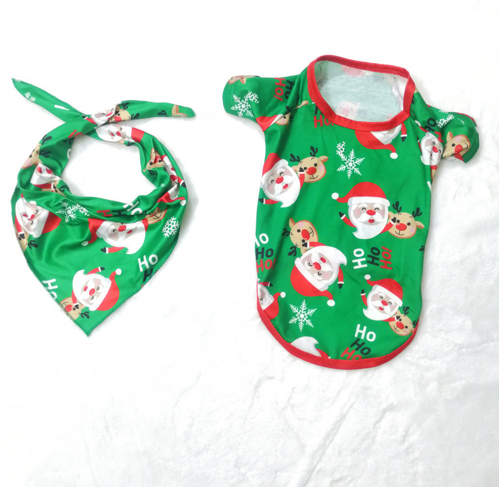 Ho Ho Ho Green and Red Matching Family Christmas Pajama Set