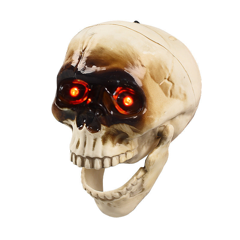 Licht Skull Animatronic met bewegingssensor Halloween -inrichting