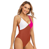 Women's One Piece Swimsuit with Off Shoulder Ruffle Sleeves