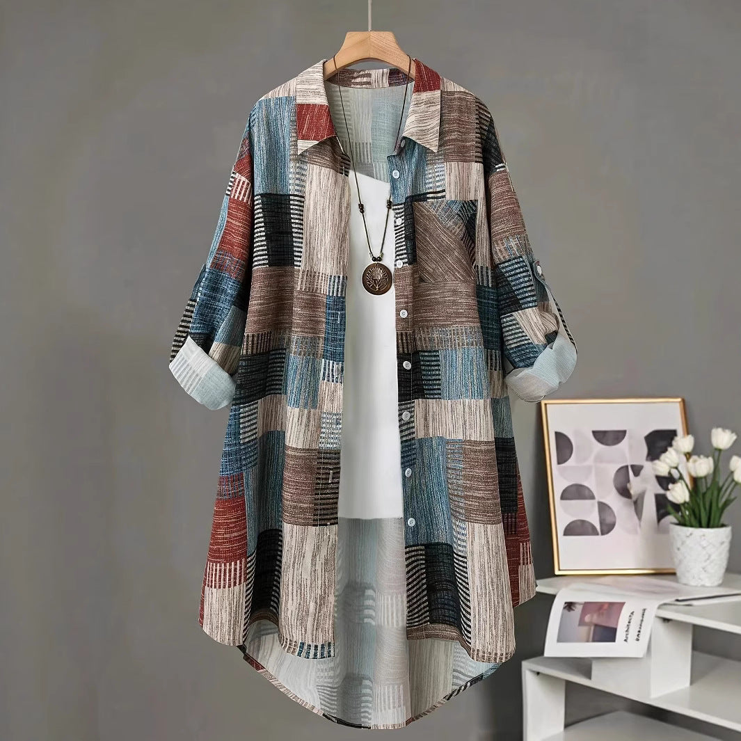 Retro Color-block Casual Outdoor Clothingfresh Comfortable And Stylish