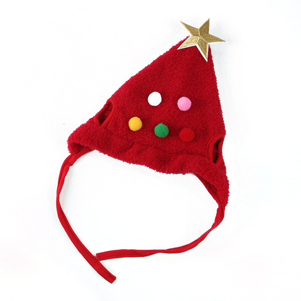 Adorable Pet Christmas Outfits with Stars and Puffballs