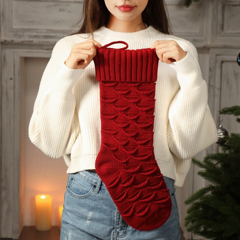 Christmas Stockings with Traditional Knit Style and Ribbed Cuff-Theone Apparel