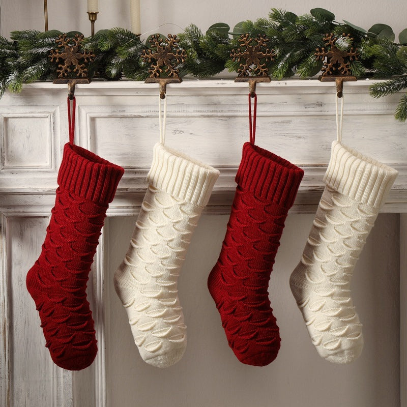 Christmas Stockings with Traditional Knit Style and Ribbed Cuff-Theone Apparel