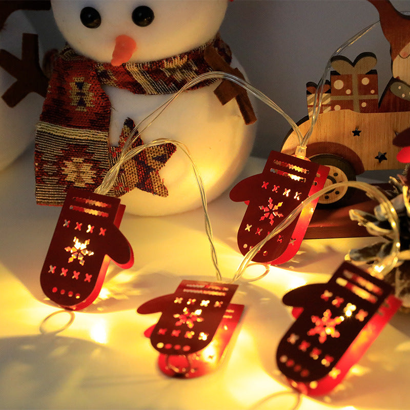 Christmas Themed LED String Lights Hanging Decoration with Christmas Symbols-Christmas Gloves-Theone Apparel
