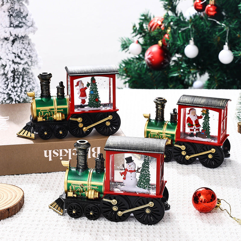 Christmas Themed Train Car Snowglobe with Glitter-Theone Apparel