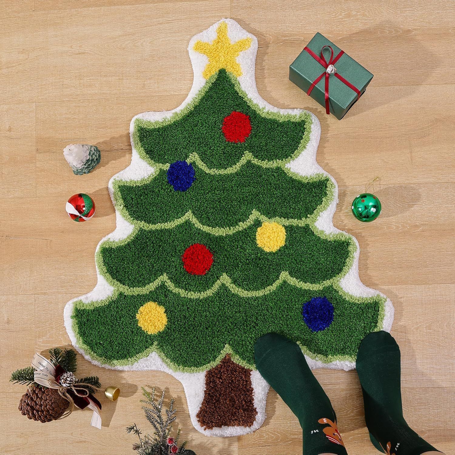 Christmas Tree Home Decoration Ultra Soft Themed Mat-Theone Apparel