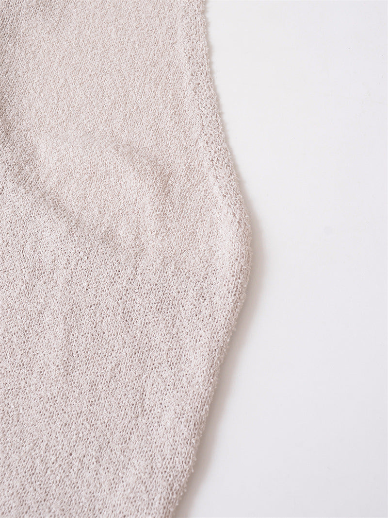 Cozy Knitted Midi Dress with Unique Textured Stitch Details-Theone Apparel