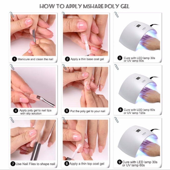 Crystal Gel Nail Building Poly Solution or At Home Manicures-Theone Apparel