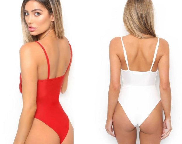 Explosion Model Tie-Knot One-Piece Swimsuit with Padded Chest Support-Theone Apparel