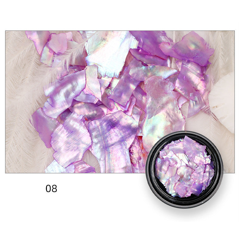 Faux Mother of Pearl Iridescent Nail Accessories in Multiple Colors-Style H-Theone Apparel