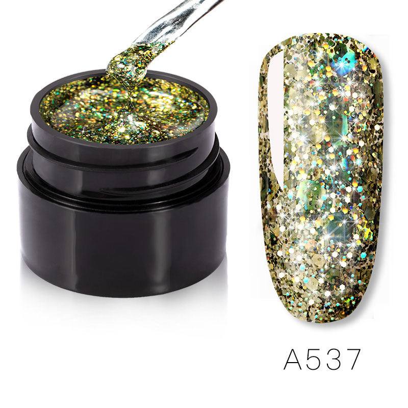 Glittery Sparkles Nail Polish in Multiple Color Combinations-RFA537-Theone Apparel