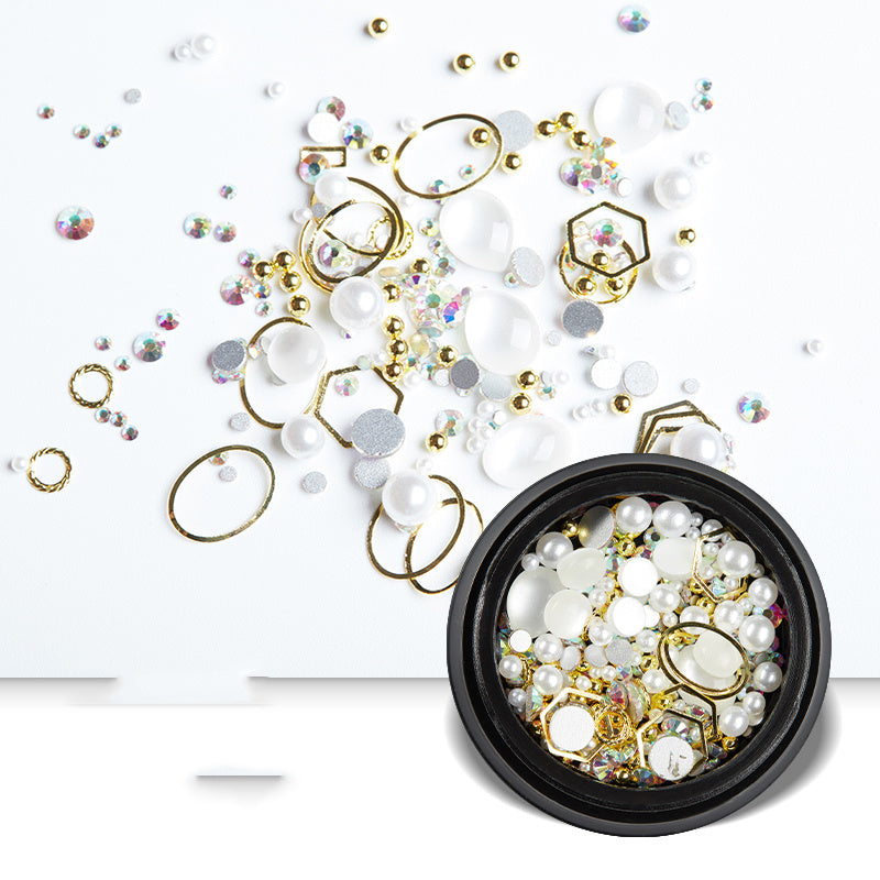 Golden Night Sky Moon and Star Nail Adornment Accessories-Style D-Theone Apparel