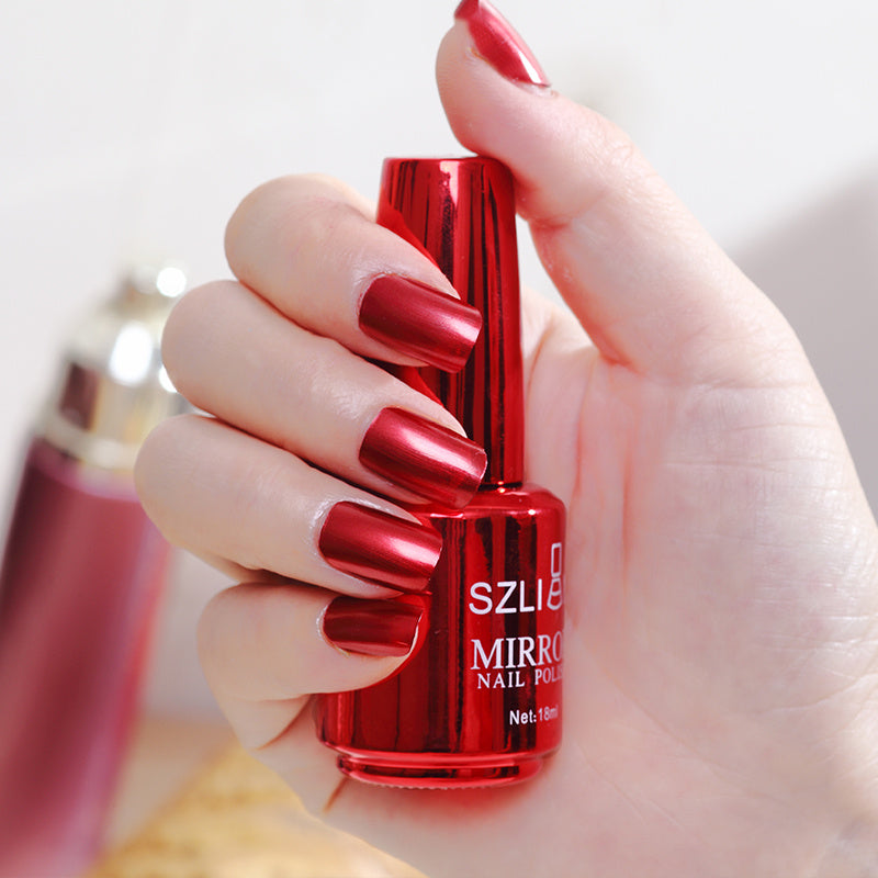 High Quality Metallic Nail Polish in Vibrant Hues-Wine red-Theone Apparel