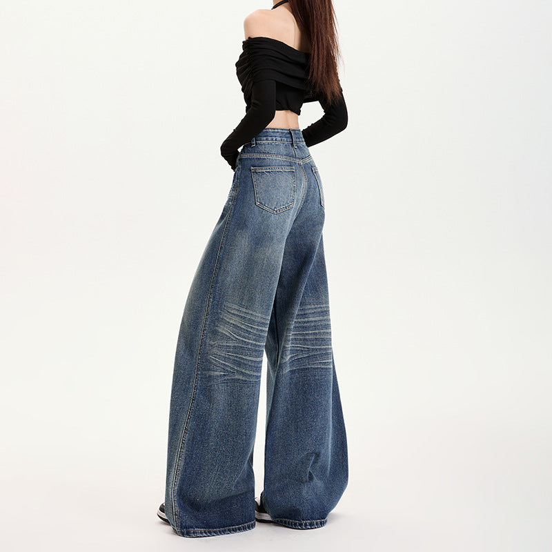 Loose Fit Denim Wide-Leg Pants for Relaxed Styling-Theone Apparel