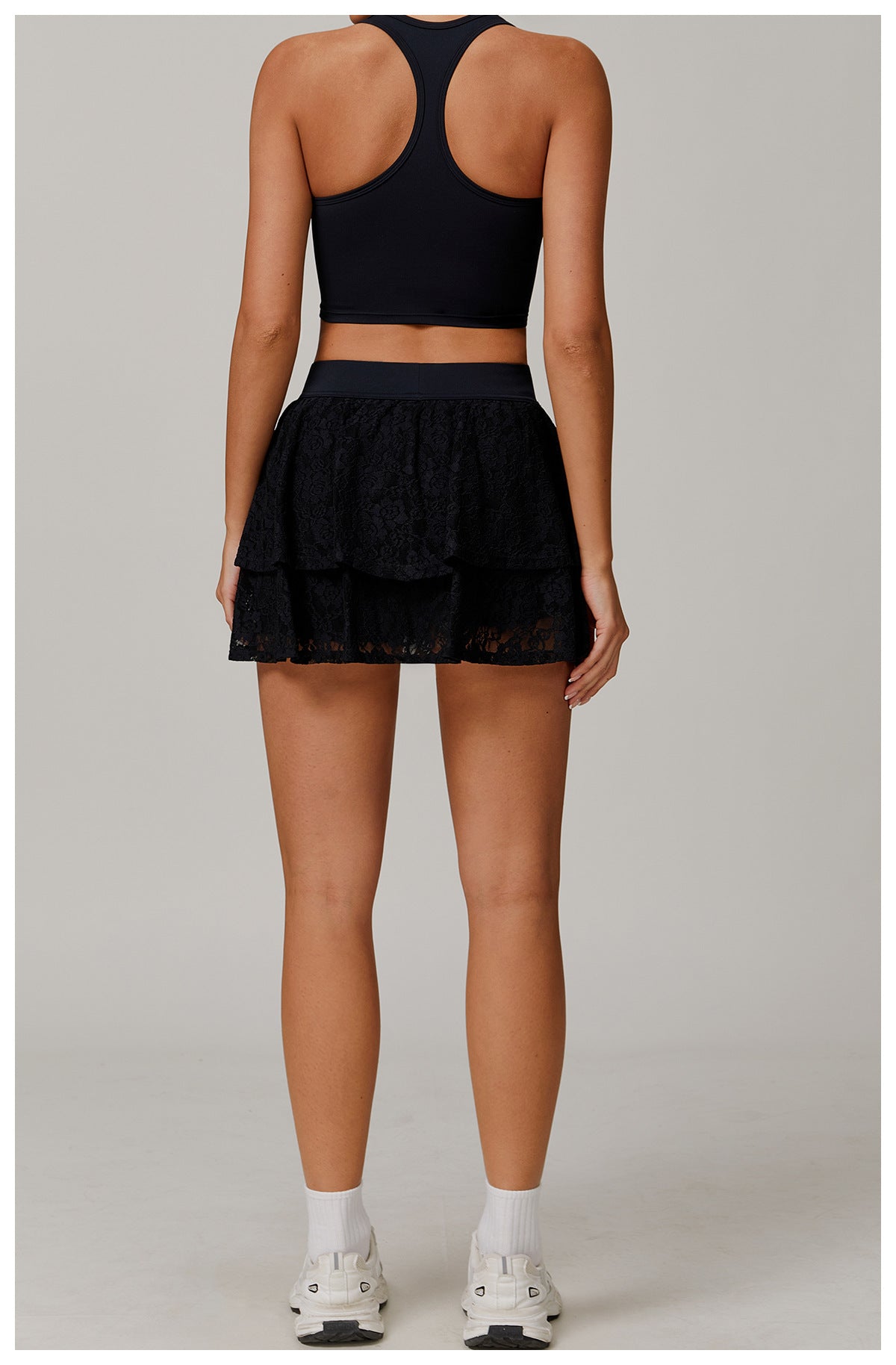 Mesh Lace Yoga Skirt For Breathable Active Comfort-Theone Apparel