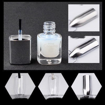 Metallic Silver Plated Nail Polish with Mirror Finish-Theone Apparel