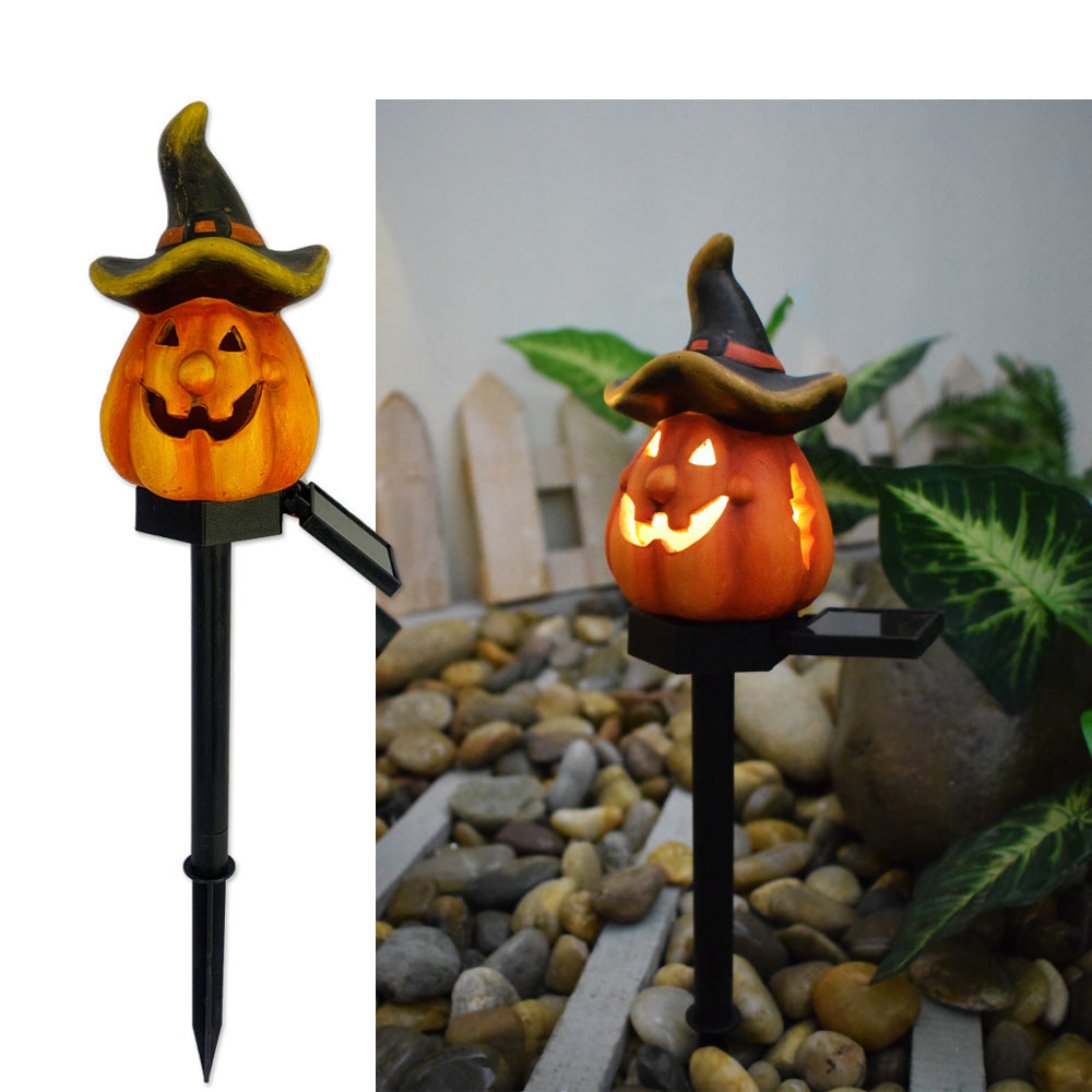 Pumpkin and Witch Hat Halloween Decoration Yard Posts-Top Hat Pumpkin-Theone Apparel