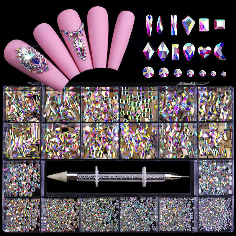 Set of 21 Boxes of Nail Art and 3D Designs-Pink-Theone Apparel