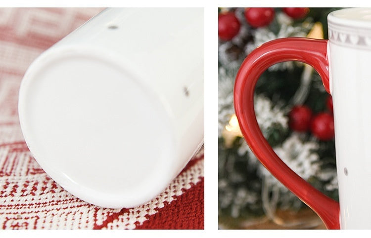 White, Gray & Red Gnome Trio Tall Ceramic Coffee Mug-Theone Apparel