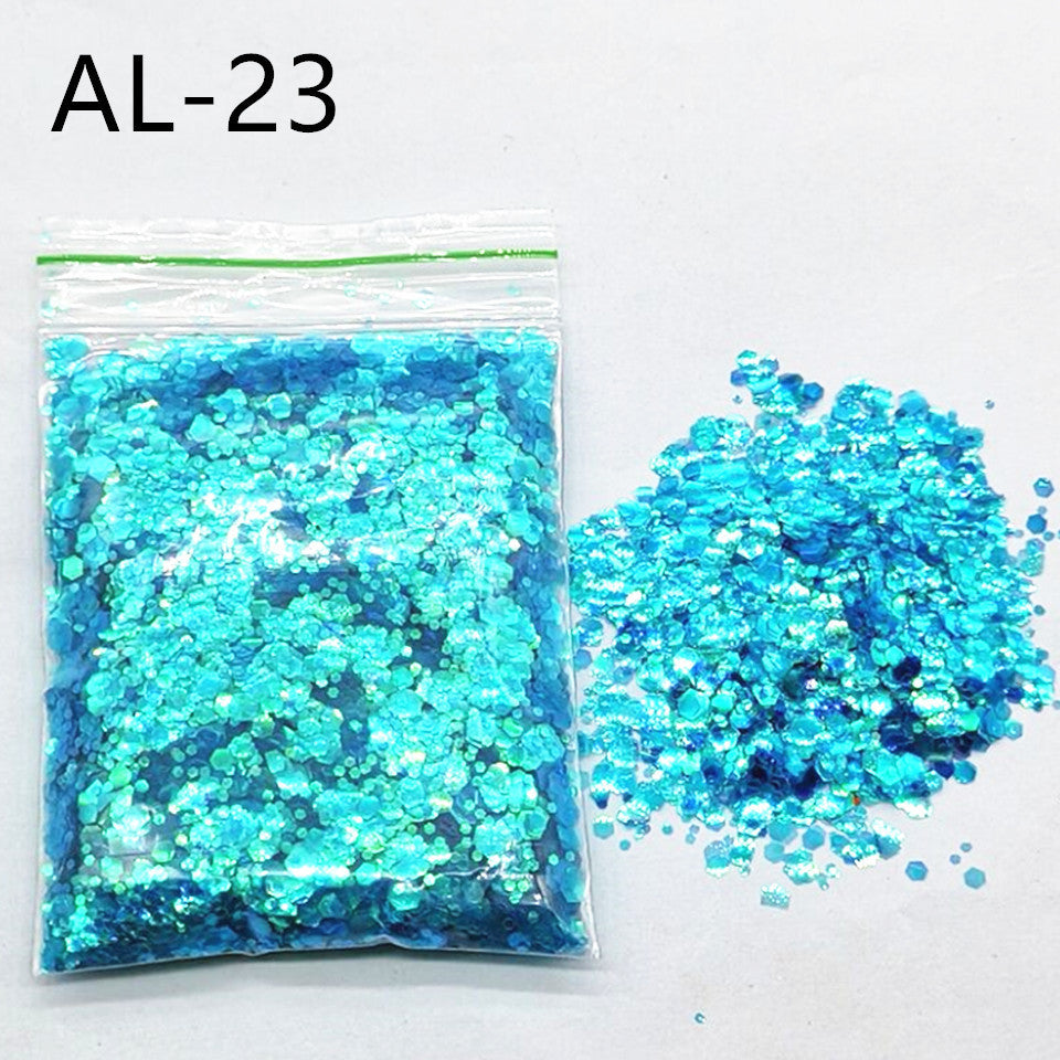 Glittery Sequin Nail Powder for Nail Art and Decoration